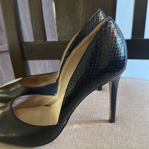 Louise et Cie Women’s Hermosah Leather Heels, Black, Size 7 - Picture 2 of 11